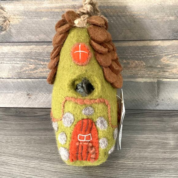 Wild Woolies FOREST HOUSE Felt Birdhouse Eco Friendly Fair Trade NWT - Picture 6 of 16
